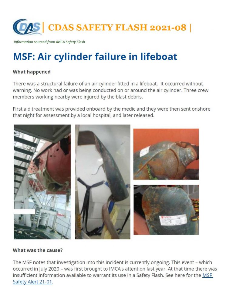 CDAS Safety Flash 2021-08